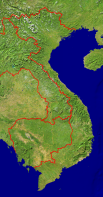 Vietnam Satellit + Grenzen 420x800